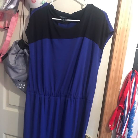 Royal blue and black dress - Picture 1 of 2